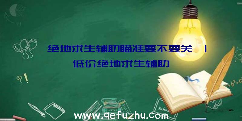 「绝地求生辅助瞄准要不要关」|低价绝地求生辅助